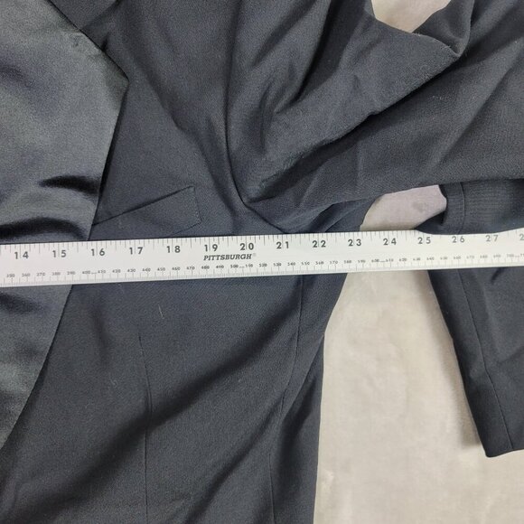 Giorgio Sant Angelo Vintage Black 100% Wool Men's Blazer Coat | Size 44L - Picture 4 of 8